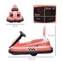 HOMCOM Kids Bumper Car 360° Rotation Spin Waltzer Car 6V Electric Ride On Car with 2 Speeds, Music, Lights for 18-48 Months P image 4