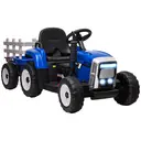 HOMCOM Kids Electric Car, 12V Electric Ride on Tractor and Trailer with Detachable Trailer Remote Control, USB, Horn, Lights, image 0