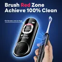 SAKYPRORAL AI Electric Toothbrush with Smart Display for Adults Kids | 150-Day Rechargeable Toothbrush, Real-Time Map |3-Min Timer, Travel Case | Teens Sonic Toothbrush Gift (G5S Black) image 1