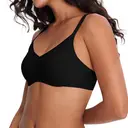 ubras Mesh Trimmed Wave Neck Support Bra -, Couple Gift Perfect Gift for woman, Mesh Decor Lingerie - Black-XL, Suitable for Any Season image 1