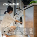 ochama Drap-housse en coton pur brossé 160 x 200 cm - Bleu image 4