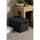 Strata Large Urban Store Basket with Lid Charcoal Grey 24L image 0