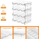 Boxedhome Porte-bouteille en plastique à 4 niveaux pour bouteilles de vin, sodas et gourdes - Pour 12 bouteilles image 2