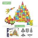 XINQIYUAN Qiyuan Jouet Éducatif Set de Dalles Magnétiques Surface Diamant 7.5cm 100pièces [Mélange aléatoire – Couleurs issues uniquement de la photo principale] image 1