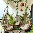 Wei's Moment Pack of 3 (2 metres) Artificial Flower Garland Champagne Peony Garland Artificial Flower Garland Roses Silk Flowers Garland Artificial Flowers Hanging Rose Garland for Wedding Home Decor image 3