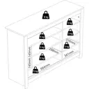 Galano Isadora 16-Pair Shoe Cabinet – Modern Shoe Storage Unit with 2 Doors & Adjustable Shelves – Freestanding Organiser for Entryway, Home or Office – Dusty Grey Oak image 8