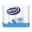 Nicky Soft Touch Toilet Tissue, 2-Ply, 12 Rolls image 0