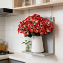 Yuejia 4Pcs 11in/28cmArtificial Pansies Flowers Outdoor Faux Flowers Plastic Plants Artificial Silk Flowers for Front Porch Garden Window Box Hanging Planter Decoration(red) image 3