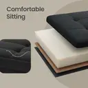 Ochama x SONGMICS Storage Ottoman Bench, 38 x 110 x 38 cm, End of Bed Bench, Storage Chest, for Living Room, Bedroom, Entryway, Black image 6