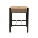 Interiors by Premier Stool Bandar Beech Wood & Hemp Rope Black/Natural image 1