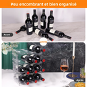 Boxedhome Porte-bouteille en plastique à 4 niveaux pour bouteilles de vin, sodas et gourdes - Pour 12 bouteilles image 6