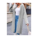 Women's Long Cardigan Sweaters Chunky Open Front Oversized Slouchy Knit Fall Trendy Coatigan Jackets (lightgray, M) image 2