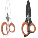 M&G Dual material 150mm Scissors Durable stainless blade Soft-grip handle Curved blade Protection cover image 0