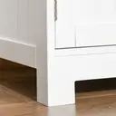 kleankin Bathroom Floor Cabinet, Freestanding Kitchen Cupboard with 2 Drawers, Adjustable Shelves and Tempered Glass Door, Wooden  Storage Unit for Living Room Kitchen Hallway image 8