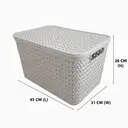 Strata Large Urban Store Basket with Lid - 24L-Cool Grey image 3