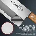 SHIBAZIZUO Couteau de cuisine en acier inoxydable à manche unique - 280 mm image 2