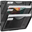 Senhoglb Porte-documents mural A4 à 3 niveaux, en maille métallique, assemblé, Noir, Offre annuelle, Sélection de cadeaux image 0