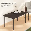 Outsunny Metal Garden Coffee Table, Rectangular Outdoor Side Table with Woodgrain Tabletop, Foot Pads for Outside, Garden, Balcony, Porch, 95 x 55 x 46cm, Brown image 5