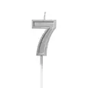 Morrisons Cake Candle Sparkler Number 7 Silver image 0