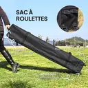 Outsunny Tonnelle de jardin extérieur barnum de jardin pop-up tente pliant 4 x 4 m double toit protection UV 50+ 4 moustiquaires, 4 sacs de sable, 1 sac de transport tissu Oxford métal blanc image 3