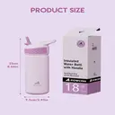 POWCAN by Meoky 18oz Single Spout Straw Sports Bottle -Purple image 6