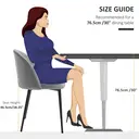 HOMCOM Dining Chairs Chic Velvet Grey/Black 2pcs image 8