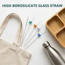 Huacan high borosilicate high-temperature resistant and environmentally friendly straw creative bow straw image 1