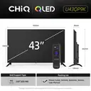 CHiQ U43QP9K(U43QP9KF) 4K Smart QLED Roku TV HDR10 HLG, Dolby Audio, Works with Alexa, DVB-T2/T/C, Support Apple Air-Play, Prime Video, HDMI2.1, USB2.0 image 1