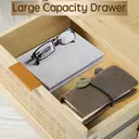 GRAVFORCE Bedside Table Set of 2 Modern Side End Table with Drawers Slim Bedside Tables for Bedroom Living Room Solid Wood Legs 2 Drawer image 2