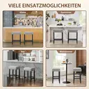 Tabourets de bar Ckaff, ensemble de 2, chaises de bar de 65,5 cm de haut, chaises de cuisine, en lin, chaise de maquillage, chaise de salle à manger, tabouret de salle de bain, tabouret de bureau, tabouret de comptoir avec repose-pieds pour cuisine, salon. image 5