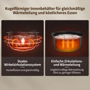 ochama 4L Reiskocher, Intelligenter Multifunktionskocher, Schnelles Kochen für 3-4 Personen, Haushaltsreiskocher, Antihaftbeschichteter Kugelförmiger Verdickter Innentopf, Für das Kochen von Brei, Suppe, Kuchen, Holzofenreis image 6