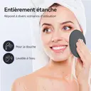 SUNLUXY JMY-103 Brosse nettoyante pour le visage, 5 modes de vibration, nettoyage en douceur avec tête de brosse en silicone, conception portable avec anneau de suspension - Noir image 3