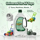 Tokky 2000ml Concentrated Bubble Solution Refill - Makes 5 Gallons, Safe & Non-Toxic, Compatible with Bubble Machines, Guns, Wands, Summer Outdoor Party Essential for Kids image 2