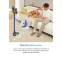 UNINELL HOME UV1 Aspirateur Balai sans Fil, Aspirateur Puissant 45KPa/450W pour Poils d'Animaux, Batterie Amovible 60 Min, Léger, Autoportant et Anti-Emmêlement pour Maison image 5