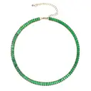Ever Faith Green Cubic Zirconia Thick Tennis Choker Necklaces image 1