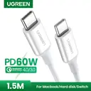 UGREEN Câble USB 2.0 Type C M-M 1,5 m Blanc image 1