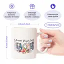 Alphynix 1 Mug blanc 33cl avec citation "Mes personnes préférées m'appellent ENSEIGNANT" & design lettre florale, cadeau de Noël ou Thanksgiving réchauffant le cœur pour enseignants,Le cadeau de la saint-valentin, cadeau d’anniversaire image 5