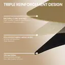 MISS LULU Good Nite Yoga Matte, tapis en liège antidérapant, tapis de yoga, de gymnastique, de sport, de fitness, d’entraînement, 183 x 61 x 0,6 cm, tapis en liège durable (marron/noir) image 8