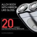 Metz Supercar Style Electric Shaver for Men, Portable, Gift Box, Perfect Qixi Valentine's Day Gift for Boyfriend and Father, Iridescent Silver image 2