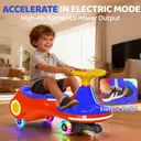 Neuleb Vedes Moto porteur électrique 12 V avec pédales, batterie rechargeable, 2-en-1, 3 vitesses, vitesse maximale 5 mph, anti-basculement, haut-parleur musical et roues lumineuses, charge maximale 160 lbs (≈73 kg), cadeau pour enfants dès 3 ans, rouge image 8