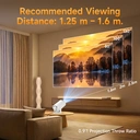 Magcubic Smart Projector, 8K Supported, Native 720P HD, 290 ANSI, Android 14, 5G WiFi 6 Bluetooth 5.4, 180° Rotation & Auto Keystone, Portable Projector for Home Cinema Bedroom Ourdoor Compatible with HDMI/USB/Phone/PS5/TV Stick, HY300Pro White image 6