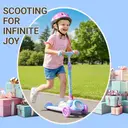 Neuleb Kick Scooter for Kids, 3 Wheel Adjustable Height, Lean-to-Steer, Widen Anti-Slip Deck, Light Up Flashing Wheels, Toddler Scooter for Boys Girls Ages 3-10, Outdoor Indoor Sport Toy Birthday Gift image 6