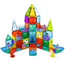 Tokky 3D Transparent Magnetic Tile Blocks 126-Piece Light Rolling Ball Track STEM Educational Assembled Toys Strong Magnetic ABS Safe Material Creative Building Set Exquisite Color Box Packaging J008 image 0