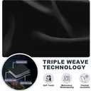 Rideaux occultants YSTYLE pour chambre et salon - Ensemble de 2 panneaux de rideaux isolants thermiques assombrissant la pièce, 140x280 CM, ZGB, Noir image 2