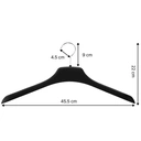 ANQI Wide Shoulder, Anti-Hump Jacket Hanger,Black,Pack of 20 image 1