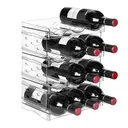 Boxedhome Porte-bouteille en plastique à 4 niveaux pour bouteilles de vin, sodas et gourdes - Pour 12 bouteilles image 0
