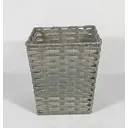 KEVAHOME SET OF 2 PP FAUX RATTAN WASTE BASKET-GREY 10x10x11"H image 7