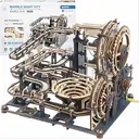 Robotime ROKR Puzzle 3D en bois Circuit à billes Ville de nuit 32,5 x 21,4 x 22,8 cm, 1 pièce, décoration à la maison, décoration d’étagère,Cadeaux artisanaux pour adultes et adolescents,Jouets éducatifs image 0