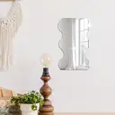 1pc PVC mirror sticker irregular wave acrylic room decoration aesthetic mirror image 3