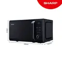 Sharp Microwave with Grill - 20L, Black, 800W with 1000W Grill, 5 Power Levels, R664KM image 1